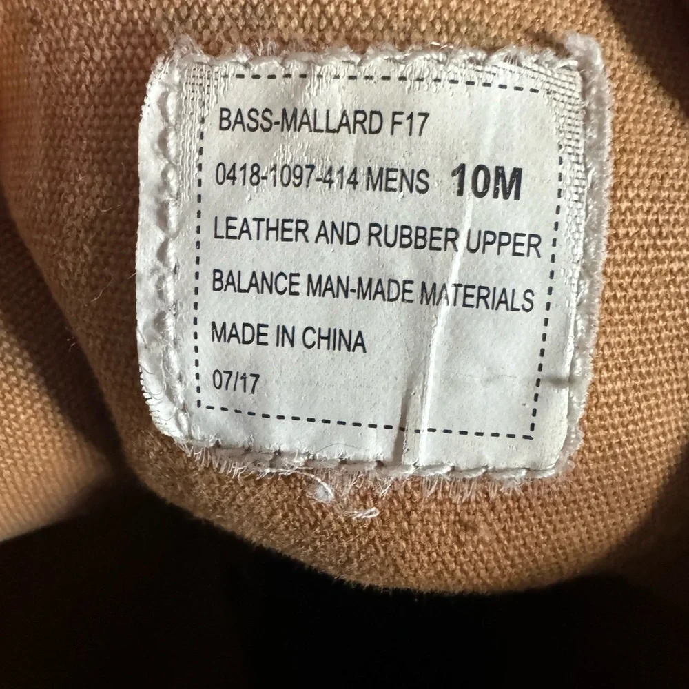 G.H. Bass Tan Leather and Black Rubber Duck Boot size 10 - Picture 9 of 10